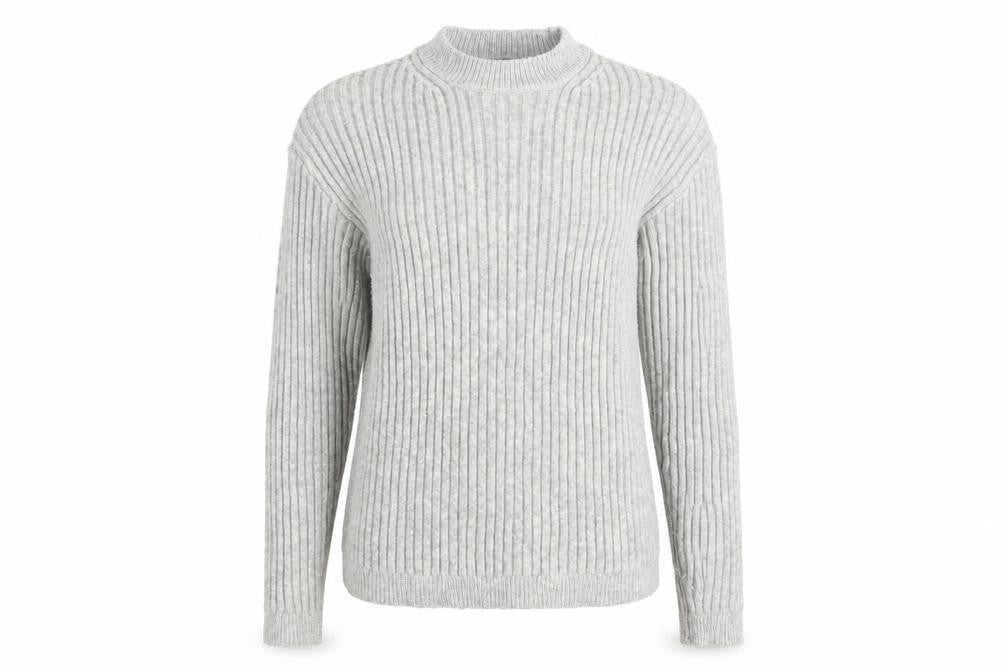 Marks and Spencer Women’s Grey Ribbed Knit Pullover Jumper XS