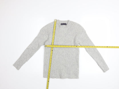 Marks and Spencer Women’s Grey Ribbed Knit Pullover Jumper XS