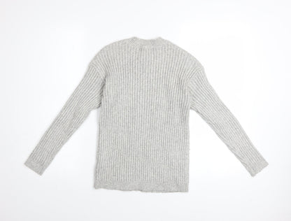 Marks and Spencer Women’s Grey Ribbed Knit Pullover Jumper XS
