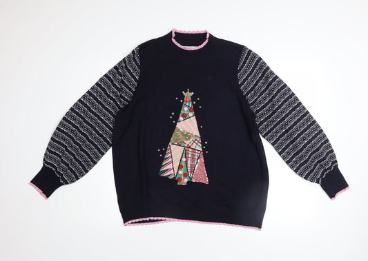 Womens UK Size L NEXT Black Pullover Jumper