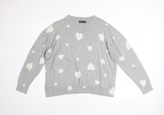 Womens UK Size L Marks and Spencer Grey Pullover Jumper