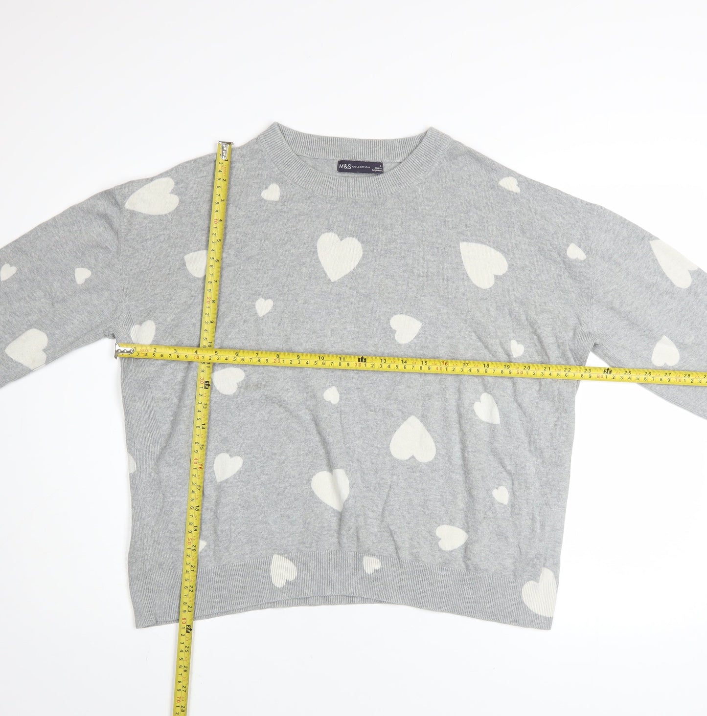 Womens UK Size L Marks and Spencer Grey Pullover Jumper