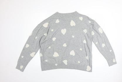 Womens UK Size L Marks and Spencer Grey Pullover Jumper