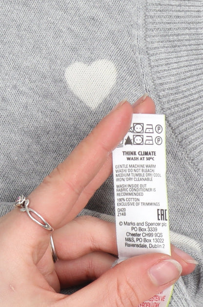 Womens UK Size L Marks and Spencer Grey Pullover Jumper