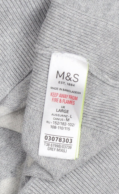 Womens UK Size L Marks and Spencer Grey Pullover Jumper