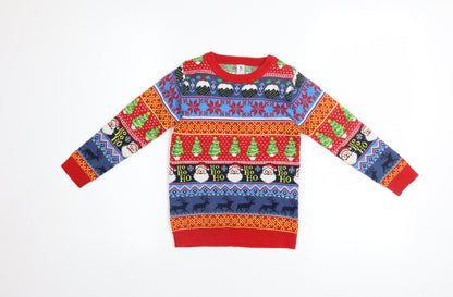 Boys UK Size 6 Years TU Multicoloured Pullover Jumper