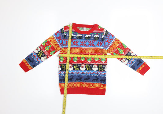 Boys UK Size 6 Years TU Multicoloured Pullover Jumper