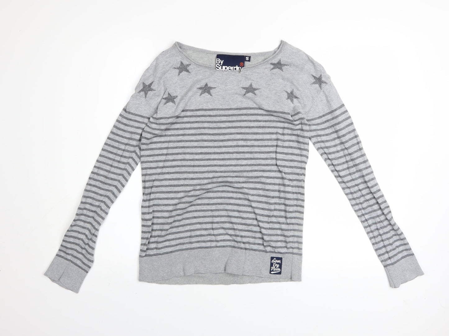 Womens UK Size S Superdry Grey Pullover Jumper
