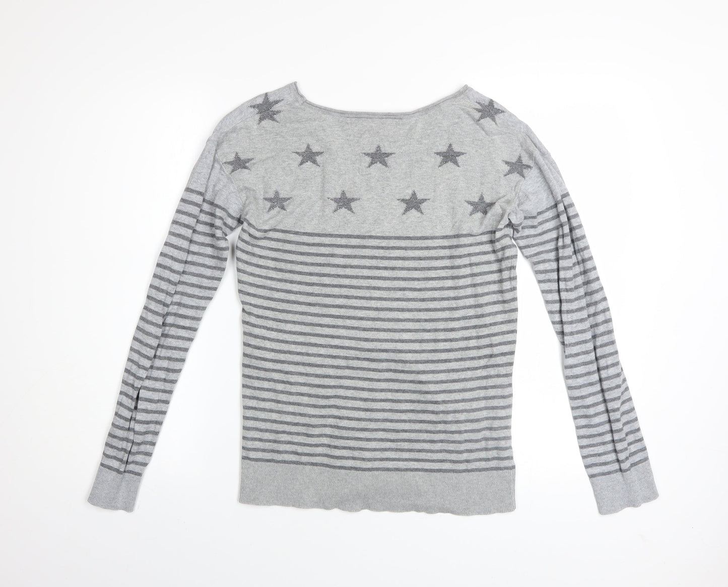 Womens UK Size S Superdry Grey Pullover Jumper