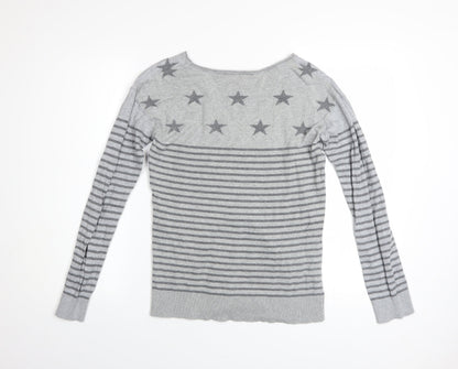 Womens UK Size S Superdry Grey Pullover Jumper