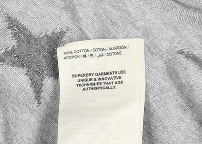 Womens UK Size S Superdry Grey Pullover Jumper