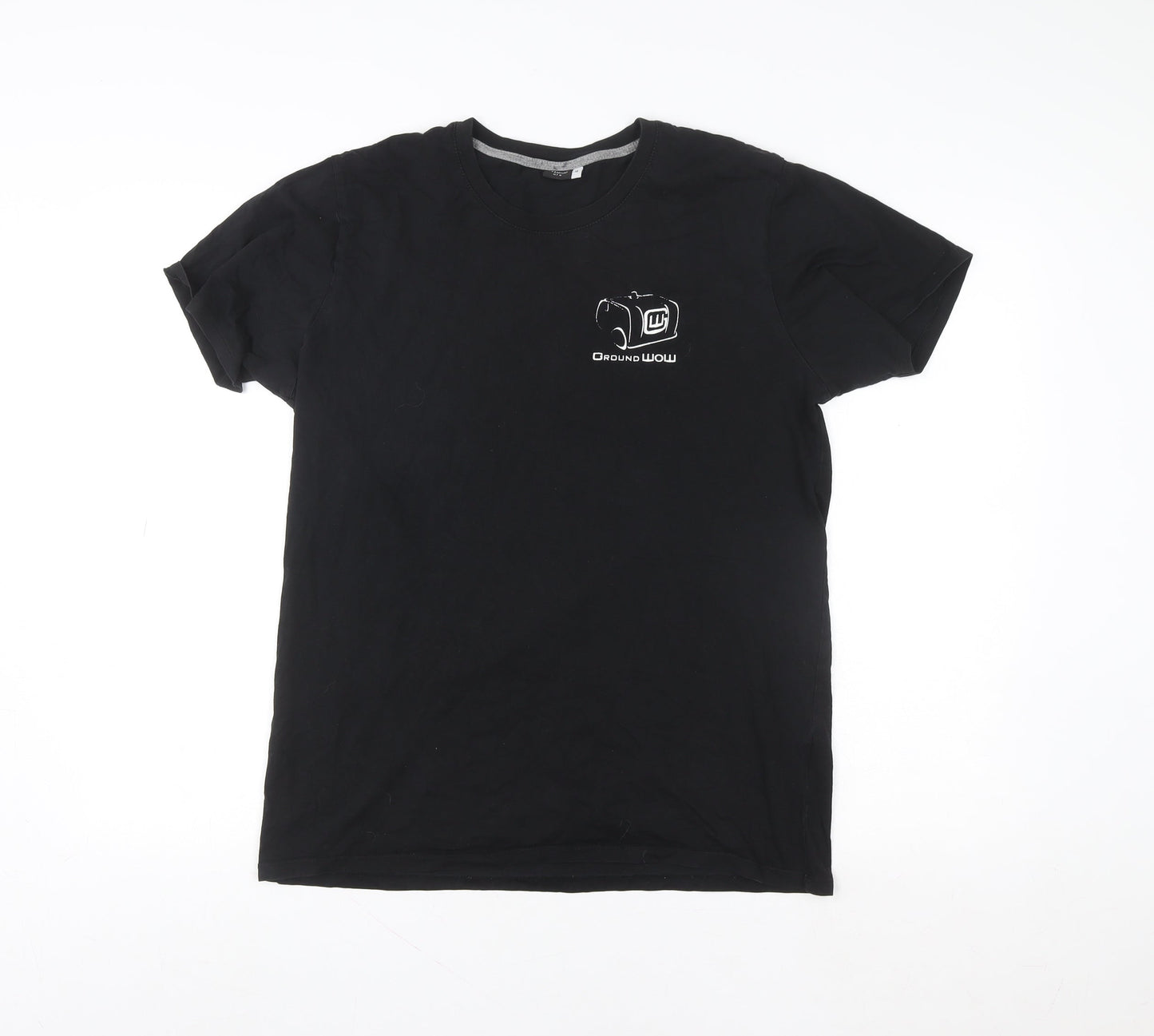 Unisex Adults UK Size M Premium Black Basic T-Shirt