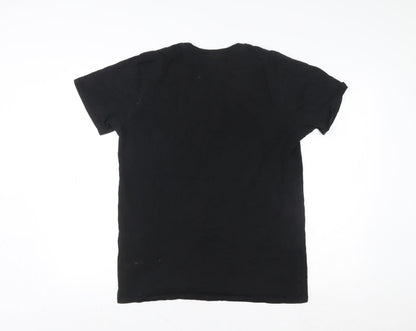 Unisex Adults UK Size M Premium Black Basic T-Shirt