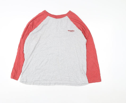 Womens UK Size 14 Superdry Grey Pullover Sweatshirt