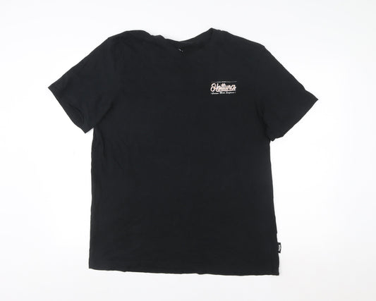 Womens UK Size M Hot Tuna Black Basic T-Shirt