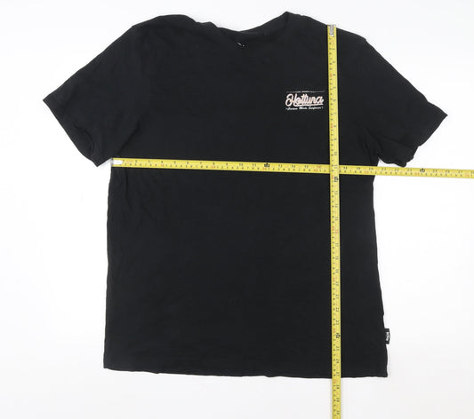 Womens UK Size M Hot Tuna Black Basic T-Shirt