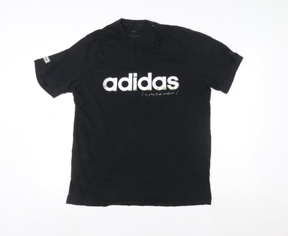 Mens UK Size L adidas Black  T-Shirt