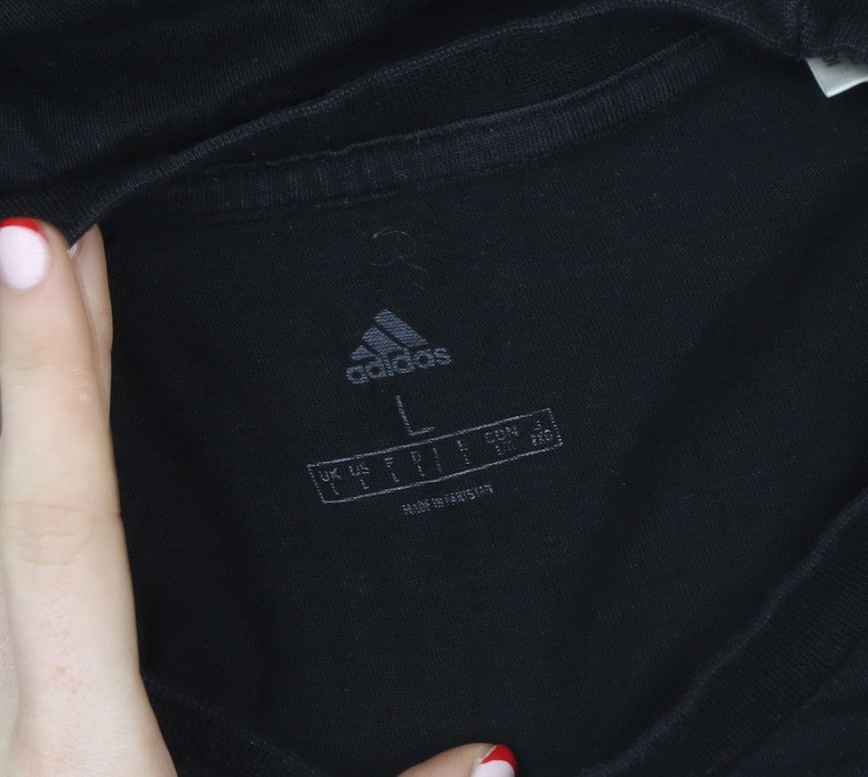 Mens UK Size L adidas Black  T-Shirt