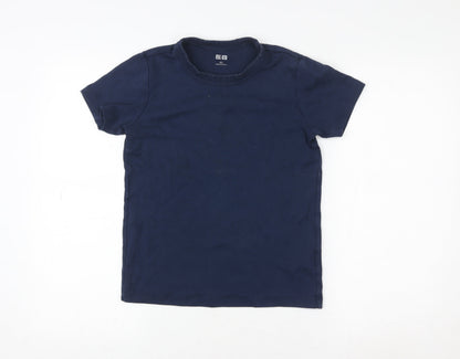 Womens UK Size XS Uniqlo Blue Basic T-Shirt