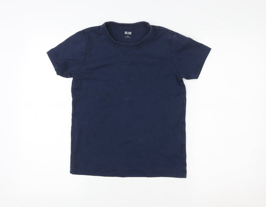 Womens UK Size XS Uniqlo Blue Basic T-Shirt