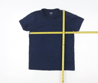 Womens UK Size XS Uniqlo Blue Basic T-Shirt