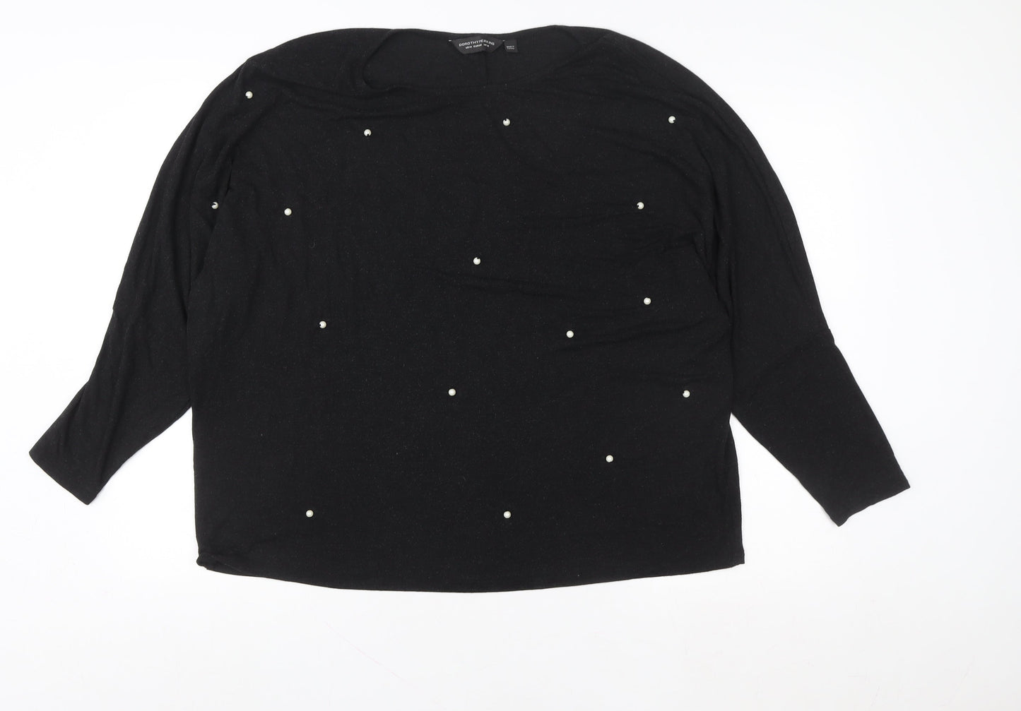 Womens UK Size 18 Dorothy Perkins Black Pullover Sweatshirt
