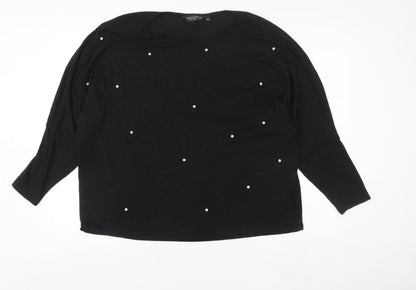 Womens UK Size 18 Dorothy Perkins Black Pullover Sweatshirt