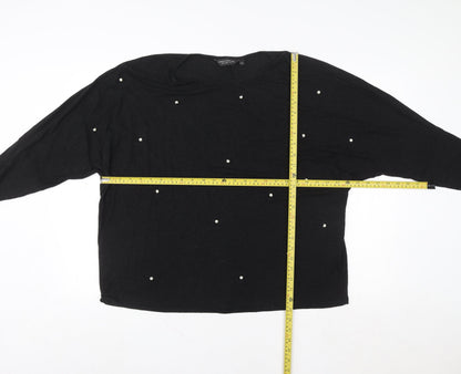 Womens UK Size 18 Dorothy Perkins Black Pullover Sweatshirt