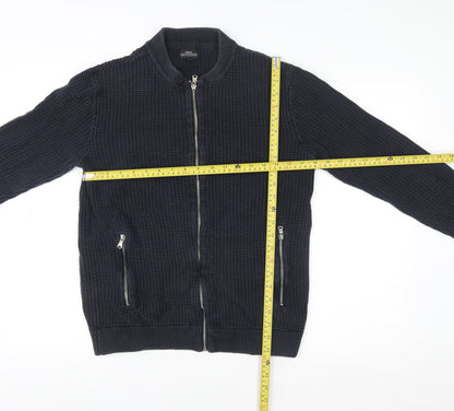 Mens UK Size M NEXT Blue Full Zip Sweatshirt