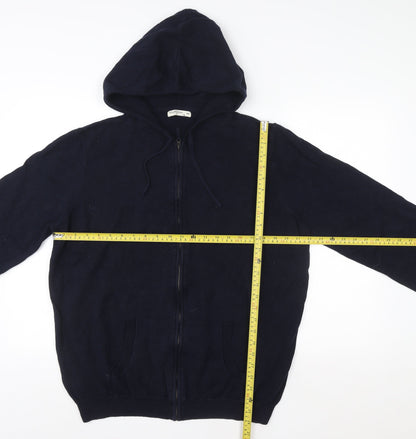 Mens UK Size 2XL Woolovers Blue Full Zip Hoodie