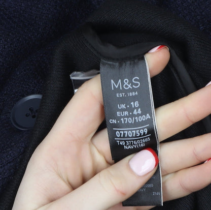 Mens UK Size 44 Marks and Spencer Blue Basic Jacket