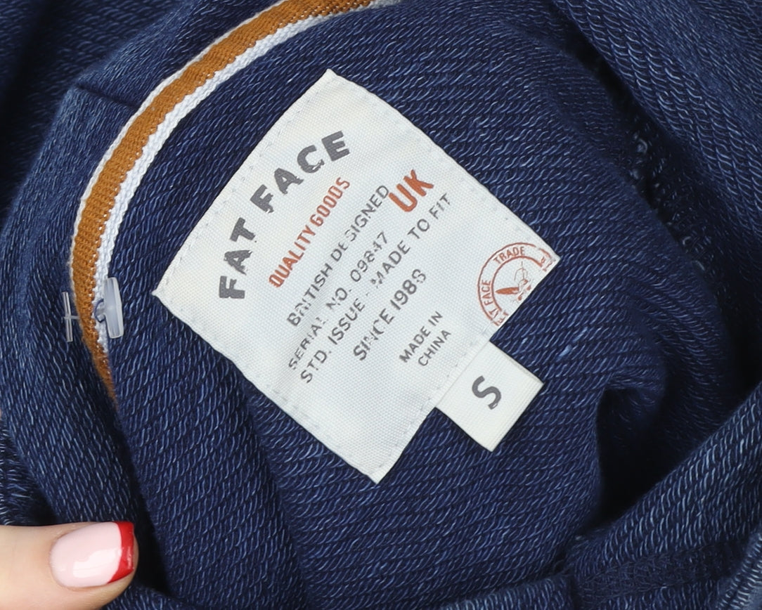 Womens UK Size S Fat Face Blue Pullover Hoodie