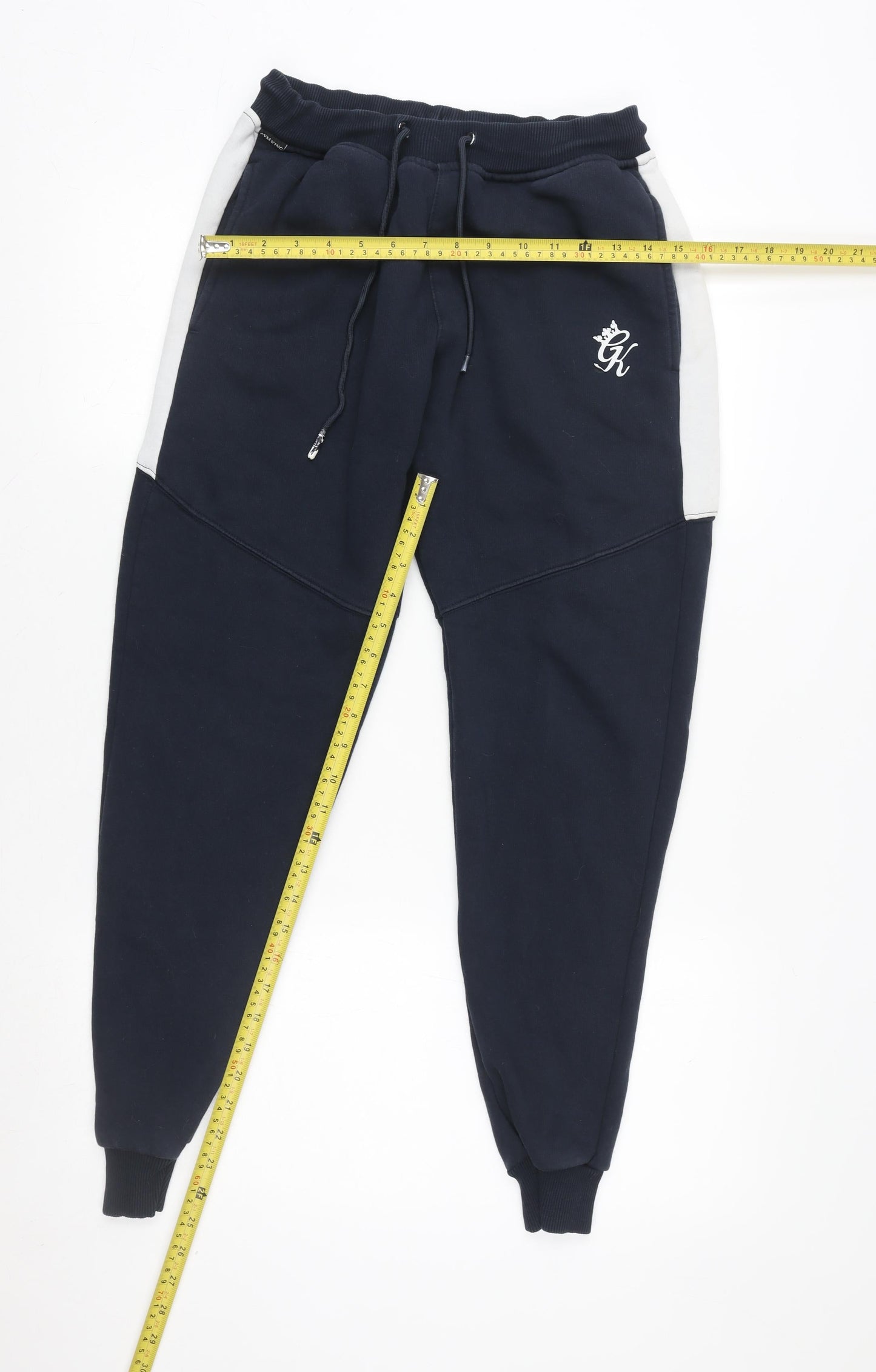 Mens UK Size XS Gym King Slim Fit Jogger Blue Trousers
