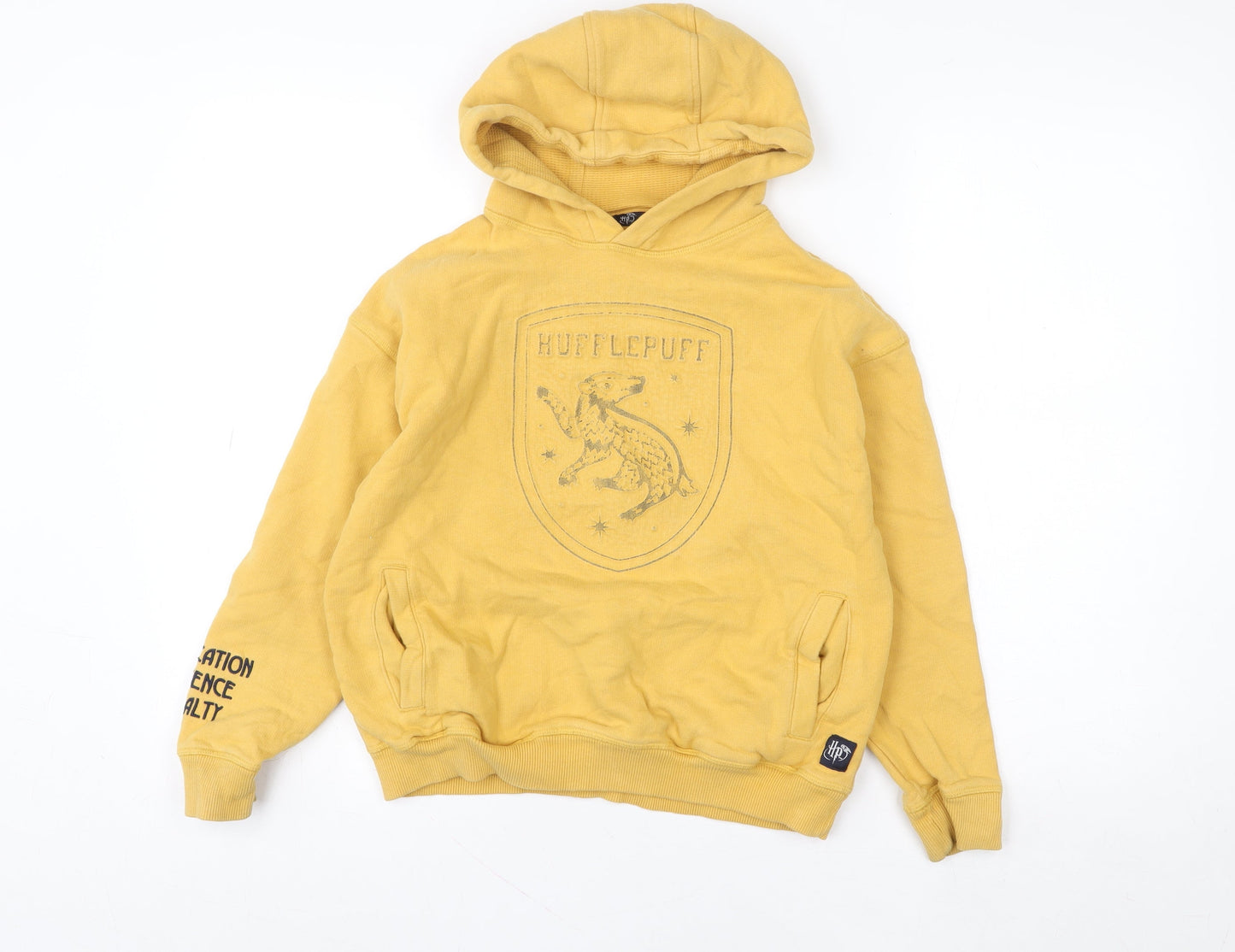 Boys UK Size 10-11 Years Marks and Spencer Yellow Pullover Hoodie