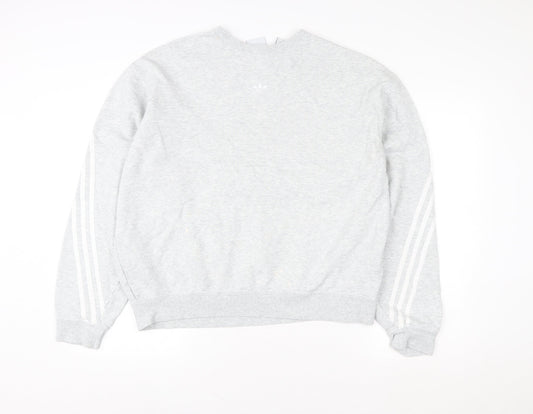 Mens UK Size L adidas Grey Pullover Sweatshirt
