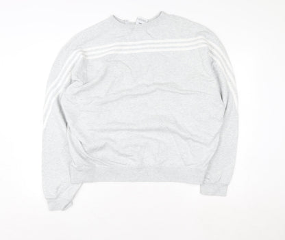 Mens UK Size L adidas Grey Pullover Sweatshirt