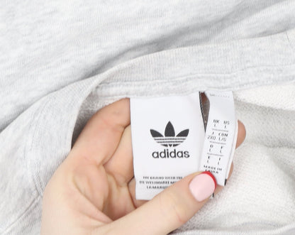Mens UK Size L adidas Grey Pullover Sweatshirt