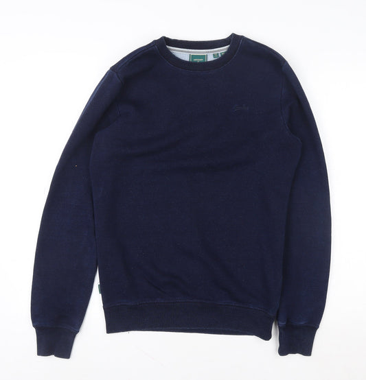Mens UK Size XS Superdry Blue Pullover Sweatshirt