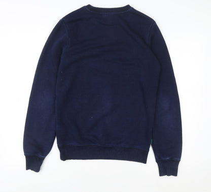 Mens UK Size XS Superdry Blue Pullover Sweatshirt