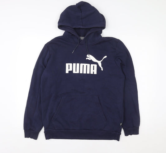 Womens UK Size S PUMA Blue Pullover Hoodie