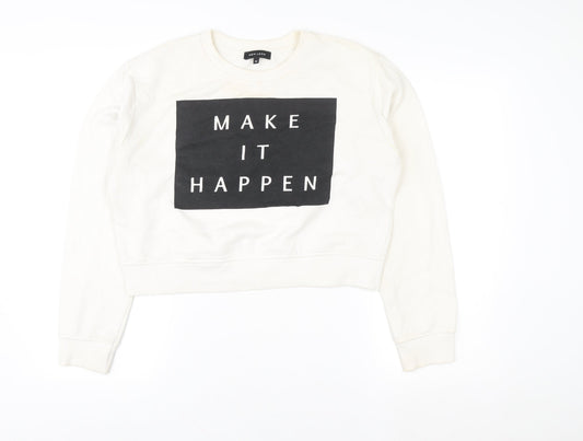 Womens UK Size 14 New Look Ivory Pullover Sweatshirt