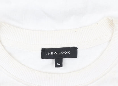 Womens UK Size 14 New Look Ivory Pullover Sweatshirt