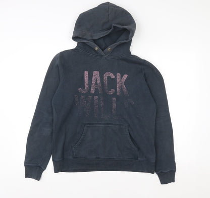 Womens UK Size S Jack Wills Blue Pullover Hoodie