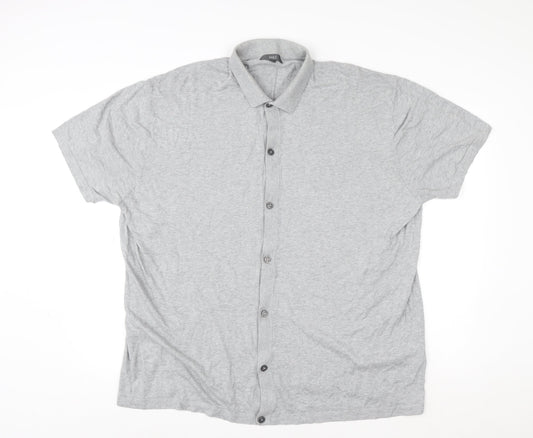 Womens UK Size 4XL Marks and Spencer Grey Basic Button-Up