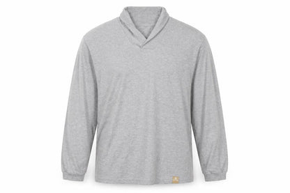 Hydra Active Men’s Grey Long Sleeve Cotton Roll Neck Top Size M