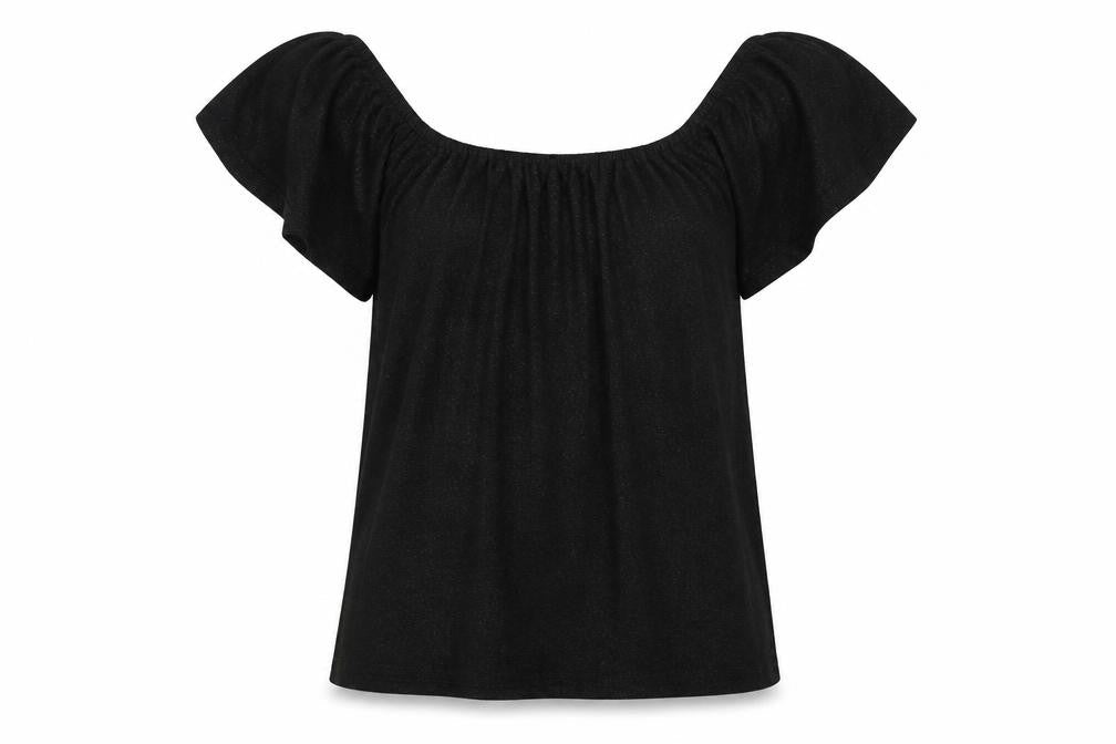 Womens UK Size 8 Warehouse Black Tunic Blouse