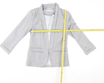 Womens UK Size 6 Miss Selfridge Grey Basic Jacket