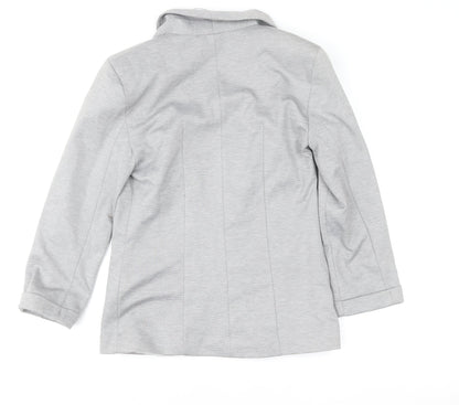 Womens UK Size 6 Miss Selfridge Grey Basic Jacket