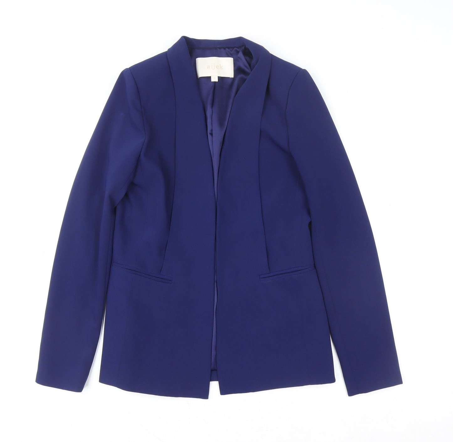 Womens UK Size 2 aijek Blue Basic Jacket