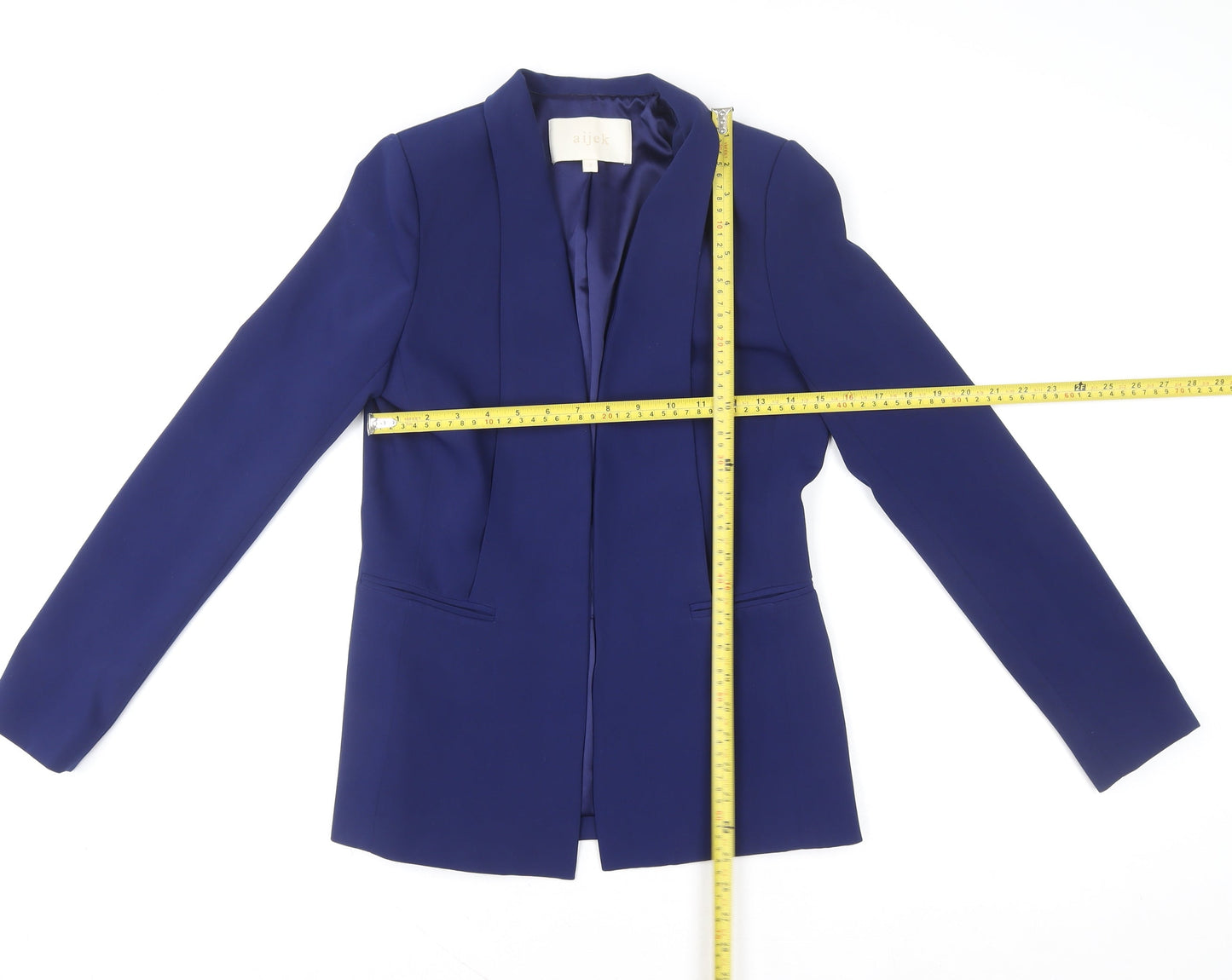 Womens UK Size 2 aijek Blue Basic Jacket